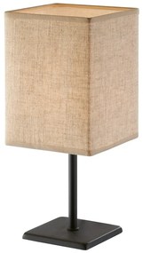 Czarno-beżowa lampa stołowa z tekstylnym kloszem (wysokość 30 cm) Lela – Fischer &amp; Honsel