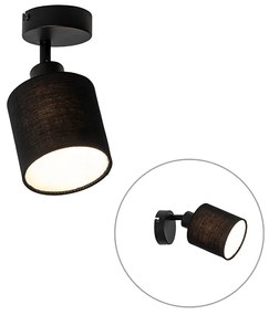 Lampa sufitowa czarna regulowana - Hetta Nowoczesny Oswietlenie wewnetrzne