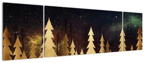 Obraz - Złota noc (170x50 cm)
