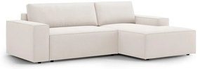 Beżowy rozkładany narożnik (prawostronny) Jodie – Micadoni Home