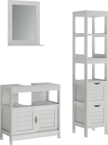 Zestaw mebli łazienkowych biały 60x30x60 vilda