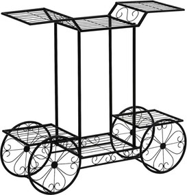 STILISTA Kwietnik, wózek, 77 x 75 x 28 cm, stal