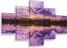 Obraz fioletowego nieba (125x70 cm)