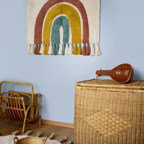 Kilim dziecięcy z bawełny Nattiot Rainbow, 50x80 cm