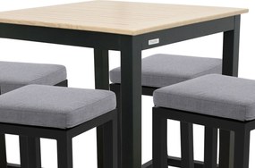 Doppler EXPERT WOOD, jasny antracyt, krzesła barowe, 4+1