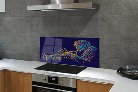 Szklany Panel Muzyk z Trąbką