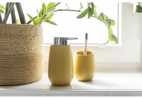 Żółty ceramiczny kubek na szczoteczki do zębów Badi – Wenko