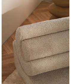Jasnobrązowy fotel dziecięcy z materiału bouclé Flipster – Wigiwama
