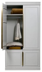 Jasnoszara szafa z litego drewna sosnowego 110x215 cm Organize – BePureHome