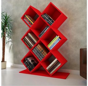 Biblioteczka KUMSAL 129x90 cm czerwona