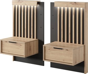 Szafka Nocna TALLINO 50,4 cm Stolik Nocny do Sypialni Zestaw 2 sztuki