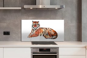 Panel Szklany Malowany tygrys