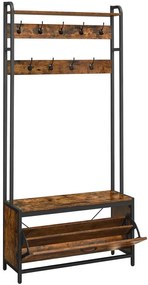 Loftowa szafka na buty z wieszakiem na ubrania H7-N24