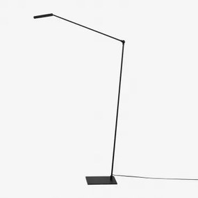 Lampa Podłogowa Led Valtyn Z Żelaza Czarna - Sklum