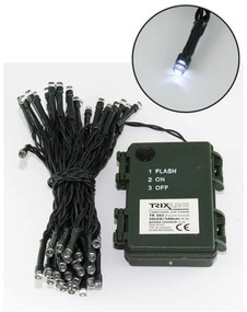 LED Zewnętrzny łańcuch świąteczny 10,8 m 100xLED/3xAA 6500 K