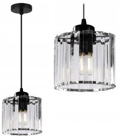 Lampa Sufitowa Kryształ APP511-1CP Czarna