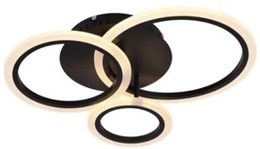 LED 40W 230V czarny żyrandol natynkowy z ściemniaczem i DO