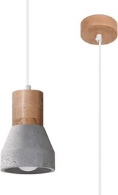 Szara lampa wisząca betonowa - S165 T9-N62