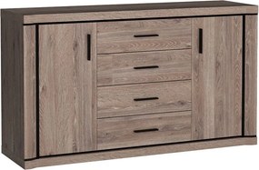 Komoda MALAGA - Brązowy / 157 cm / 4 szuflady