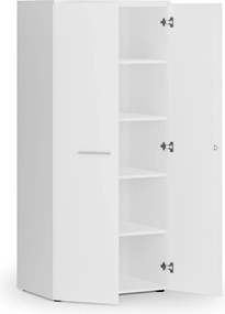 Szafa biurowa z drzwiami PRIMO WHITE, 800 x 500 x 1781 mm, biały