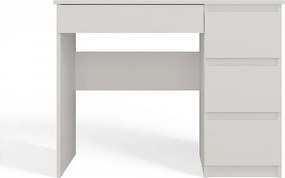 Biurko Mijas Prawe | Białe| 98x51x76 | Funkcjonalne z 4 Szufladami