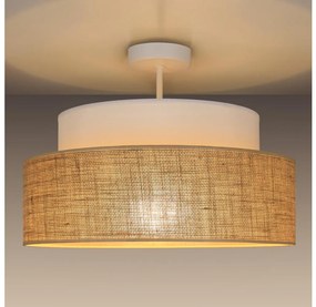Żyrandol natynkowy BOHO 1xE27/60W/230V biały/beżowy
