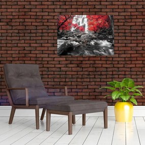 Obraz - Wodospady w jesiennym krajobrazie (70x50 cm)
