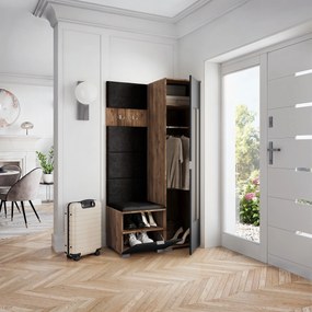 Masseno Garderoba VIRA 95/181/51 cm Nowoczesna Szafa do Przedpokoju Dąb lefkas