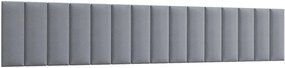 Tapicerowany panel ścienny QUADRATTA 20x60 cm - różne kolory Kolor: Jasnoszary