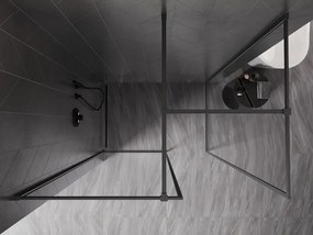 Mexen Kioto-F ścianka prysznicowa Walk-in z ramką 125 x 100 cm, transparent 8 mm, gun metal - 800-125-202-04-95-100