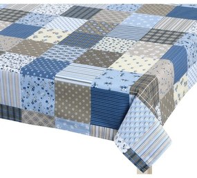 Bellatex Obrus Adela Patchwork niebieski, 120 x140 cm
