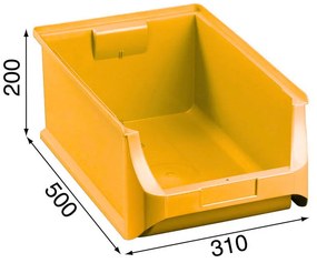 Allit Plastikowe pojemniki PLUS 5, 310 x 500 x 200 mm, żółte, 6 szt.