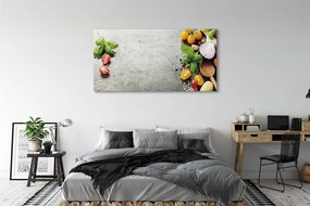 Obraz canvas na ścianę Klasyczne Przyprawy i Cebula