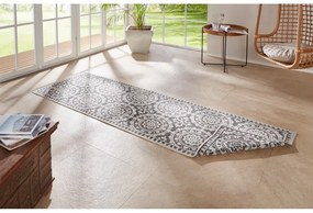 Szaro-kremowy chodnik odpowiedni na zewnątrz NORTHRUGS Jardin, 80x250 cm