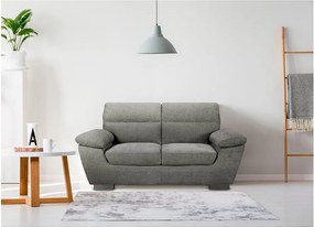 Sofa z tkaniny stalej "Dallas" – 169 x 88 x 90 cm – 2 miejsca – Szara