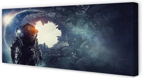 Zdjęcie na płótnie Postać w Świecie Mechanizmów