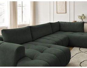 Zielony rozkładany/ze schowkiem narożnik (prawostronny/w kształcie litery U) Fuji – Bobochic Paris