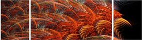 Obraz - Abstrakcyjna imitacja piór (170x50 cm)