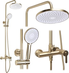 Zestaw natryskowy Rea Ontario Złoty Szczotkowany