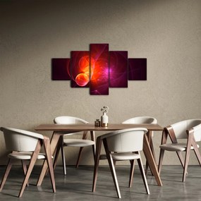Nowoczesny obraz różowej abstrakcji (125x70 cm)