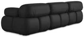 Czarna sofa modułowa z imitacji skóry 285 cm Lokua – Makamii