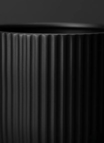 Doniczka Osłonka Czarna 15 Ceramiczna na Trzech Nóżkach Designerska Donica