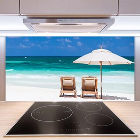 Panel Kuchenny Plaża Parasol Krajobraz