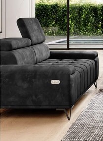Sofa kanapa PALLADIO z elektrycznym systemem rozkładania siedziska regulowane zagłówki WERSAL