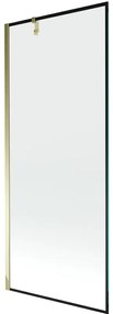 Mexen Next parawan nawannowy 1-skrzydłowy 80 x 150 cm, czarny wzór, złoty - 895-080-000-00-70-50