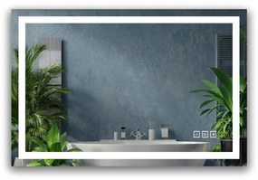 LUSTRO ŚCIENNE LED Z BLUETOOTH 90x60cm PRO SQR