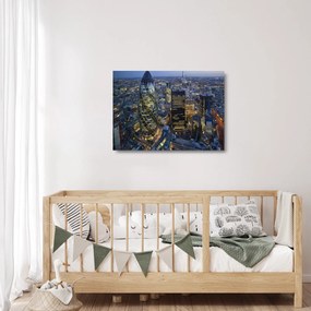 Obraz na szkle - Wieczorna panorama Londynu (70x50 cm)
