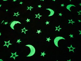 PrzytulneMieszkanie.pl PrzytulneMieszkanie.pl Świecąca pościel z mikropluszu BIG MOON szara Rozmiar pościeli: 70 x 90 cm | 140 x 200 cm