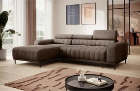 Narożnik CALDO S/MINI Lewostronny z funkcją spania wolnostojąca w tkaninie RUN AGAIN 18 WERSAL