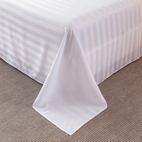 PrzytulneMieszkanie.pl Hotelowe prześcieradło z mikrofibry 140x240 cm i poszewka na poduszkę 50x70 cm JASMINE, białe Typ zapięcia: Zakładka